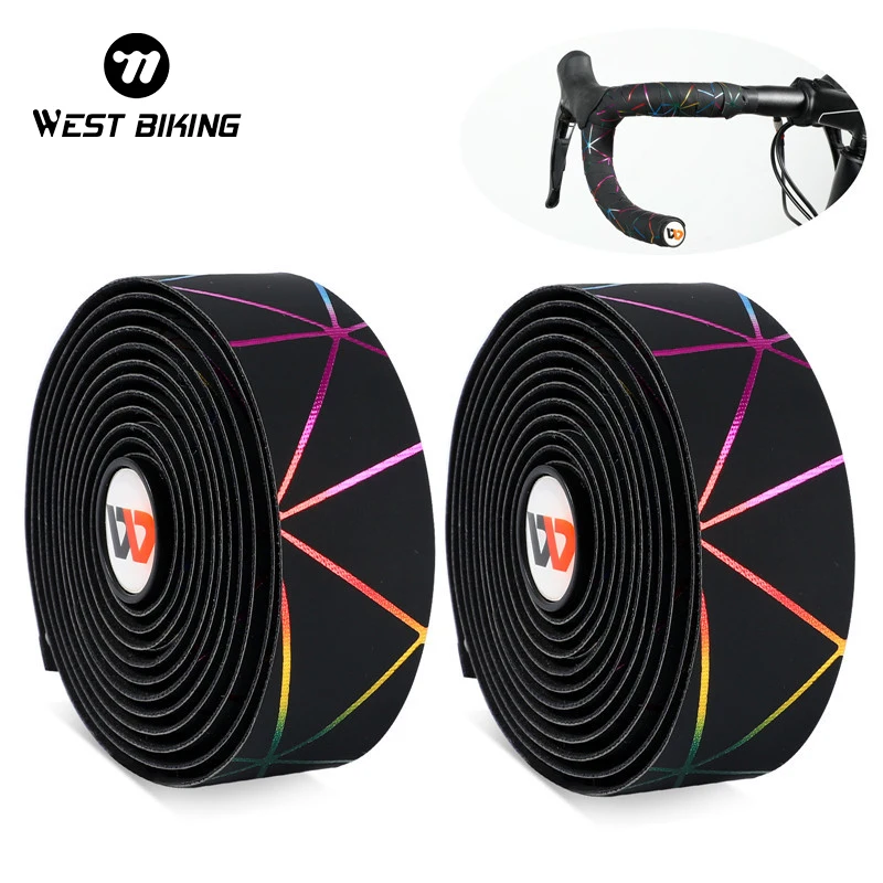Západná bicykla na bicykel Čunky pásky Eva Anti-Strp Shock Absorption MTB Road Bike Ruck Ruck Strap s zástrčkami cyklistické príslušenstvo