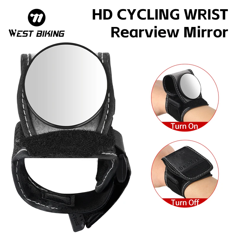 Západné bicyklovanie HD cyklistické zápästie Spätné zrkadlo 360 ° Konvexné bezpečnostné bicykle Zadné zrkadlo prenosné zrkadlá Road Road Ramen