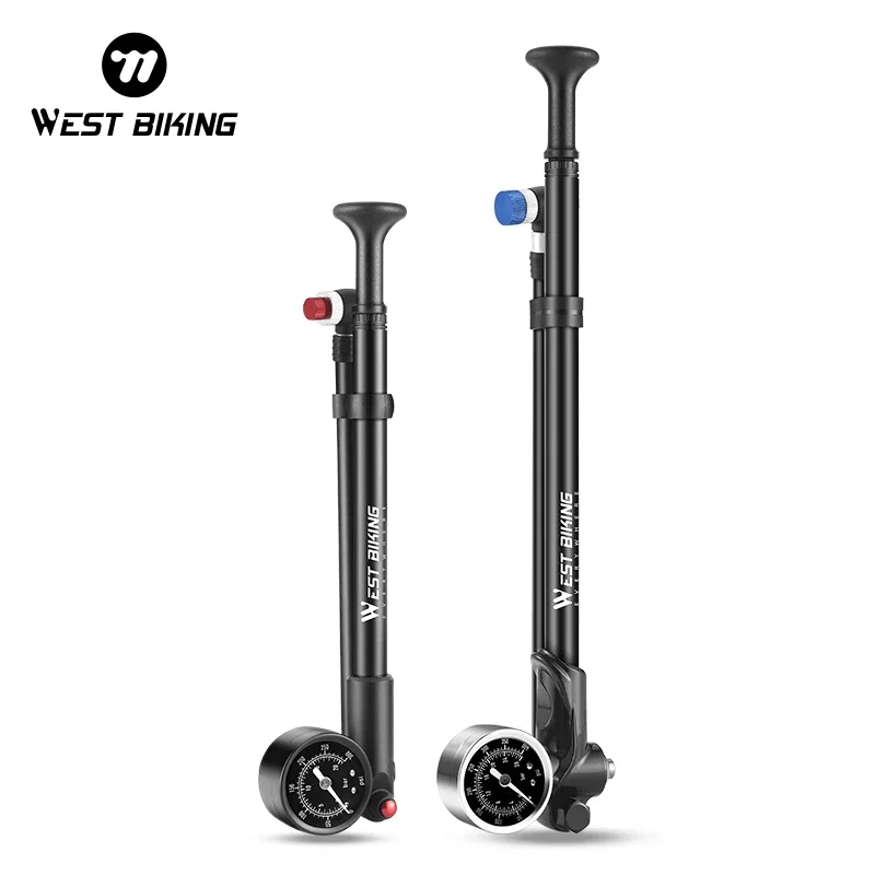 Západné bicyklovanie MTB vidlice s čerpadlom s tlakomerom 300/400 psi High Tlain Moutain Bike Shock Manual