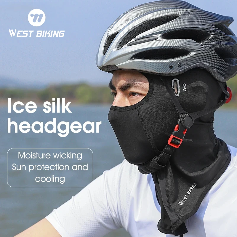 Západné bicyklovanie Summer Cool Men Ženy Balaclava exponované vlasy na ochranu pred slnkom Klobúk cyklistika Cyklistika Cestovná čiapka Anti-UV Full Face Cover