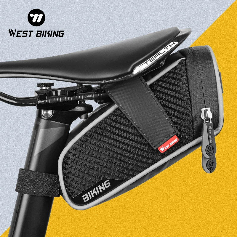 Západné bicyklované vodotesné bicykle sedlové tašku MTB Road Bike Saddlebags reflexné pruhované bicykle držiak náradia MTB príslušenstvo