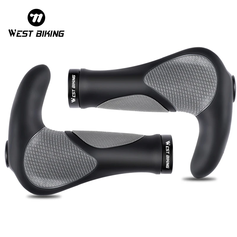 Západné cyklistické ergonomické bicykle Zamknuté priľnavé riadidlá MTB Mountain Cycling Anti-Slip Ruck Rucker End End Bike Accessories 1 pár