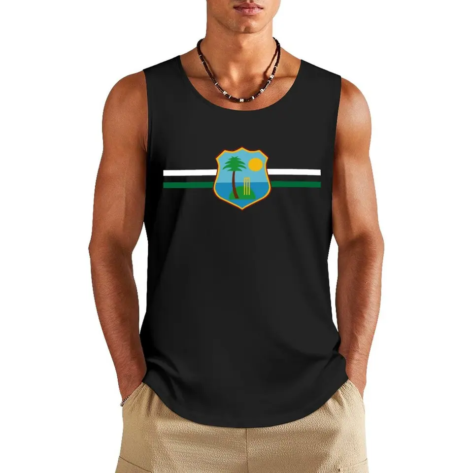 Západné Indies kriket 01 Tank top Male Top Sports Clothes pre mužov športové tričko