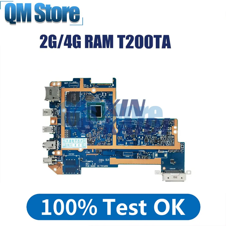 Zápisnica pre notebook pre ASUS T200T T200T T200TA T200TAC LAOTOP základnej dosky s Z3775 Z3795 CPU 2 GB 4 GB RAM 32G-SSD 100% test OK OK