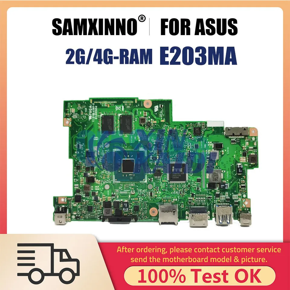 Zápisník pre notebook pre ASUS E203MAH E203MAR E203MA LOPOP LAPTOP Základná doska N4000 2G 4G RAM SSD 32G 64G