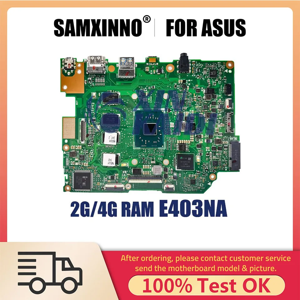 Zápisník pre základnú dosku pre notebook pre ASUS E403 E403NA E403NAS E403N Notebook Mainboard CPU N3350 N4200 2G 4G RAM 32G 64G SSD 100% Work Work Work