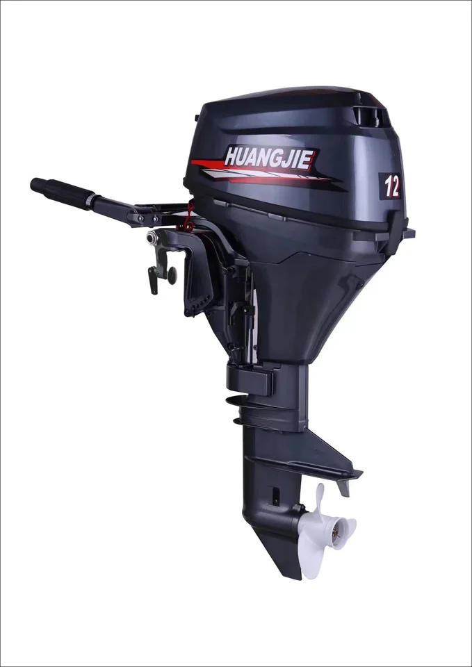 Zásielka DDP Huangjie Outboard Motors 4 Strok 12HP Motor lode Benzín 4 zdvih motora Motore Fuoribordo Boat Motors Outboard