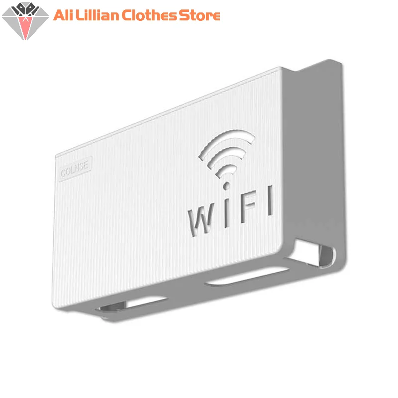 Zásobníky na stenu namontované smerovače médiá médiá média DEOCOR CONSOL WIFI WiFi Box Wireless Storage Boxes Rack Bracket Držiak na stenu Poličku na stenu