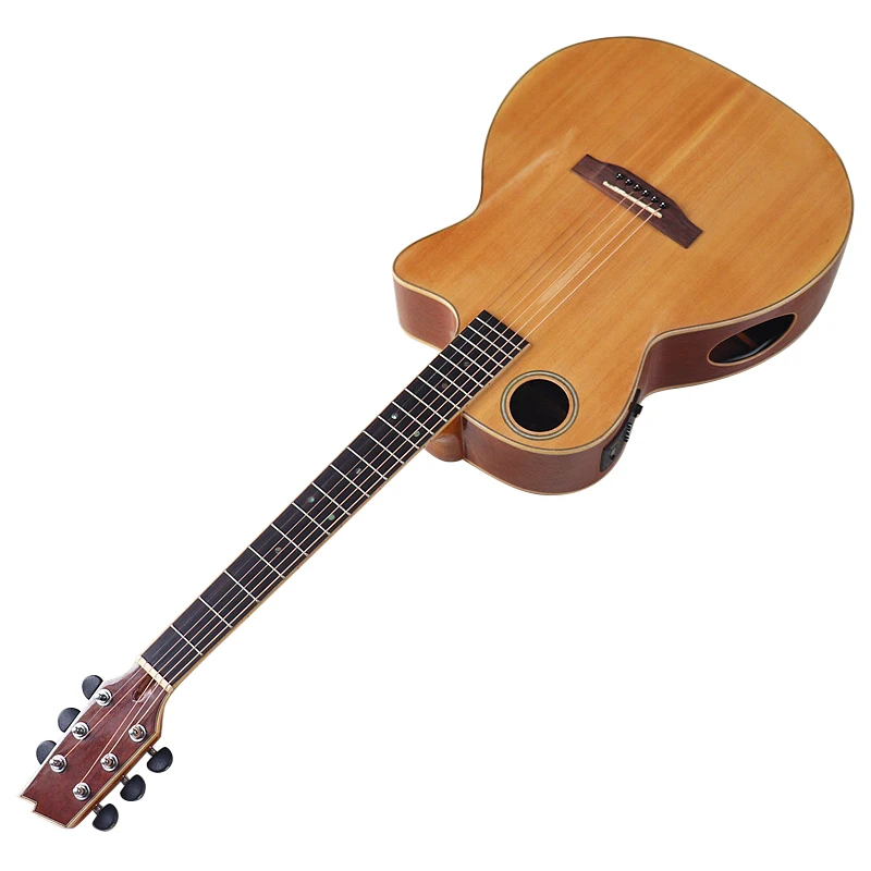 Zásoby 40 palcov 6 strún akustická gitara masívne drevo Top folk gitary Dobré remeslo s chybou