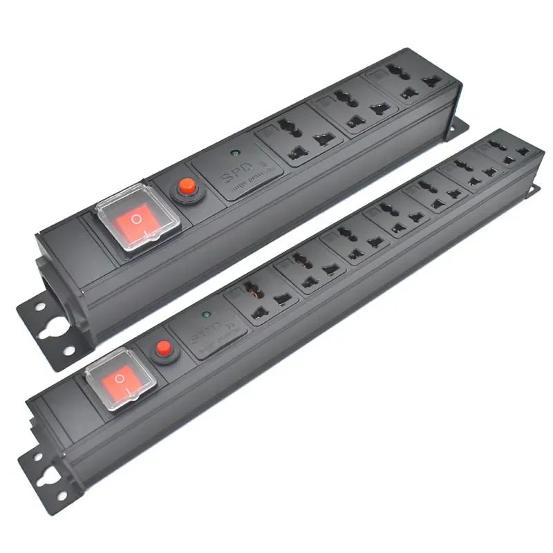 Zásuvka na stenu C14 Port PDU Power Strip 1-8 Jednotka 10A Univerzálna výstupná zásuvka sieťová skrinka Rask 16a 4000W Ochrana proti nárazu