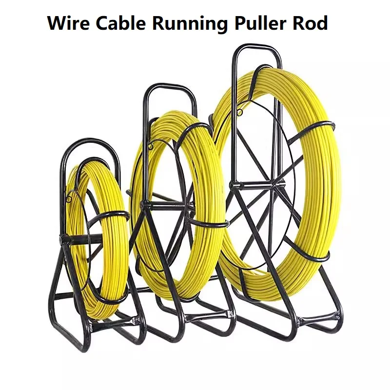 Záver FRP Perforátor potrubie Unclogger Fiber Optický kábel rúrky 5/6/8 mm elektrikárový kábel Running sťahovača tyč