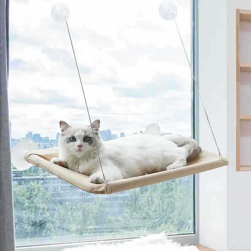 Závesná mačka posteľ mačička Cat Hammock Aerial Cats House mačiatko lezenie rámu slnečné okno sedadlo hniezdo s 20 kg skladacie steny bidlá