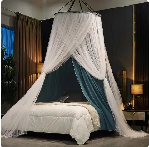 Závesný kupol komár komáre siete Bed Bed Canopy Romantické tieňovanie dvojvrstvové posteľ Valance anti-mosquito domáce textílie Bedcover Curtain