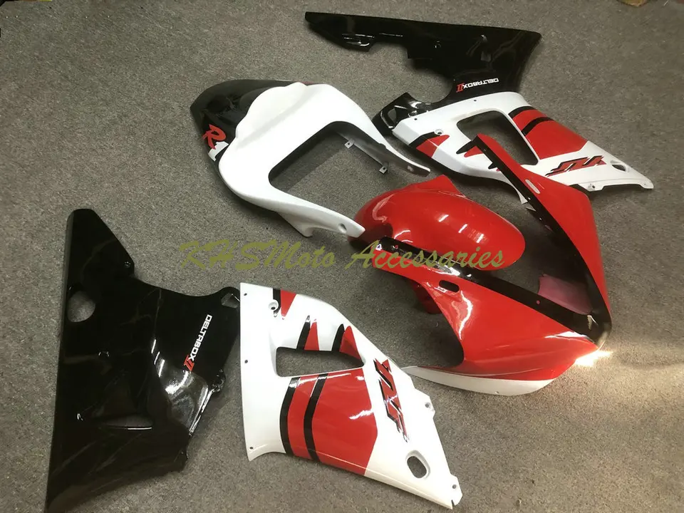 Závodná verzia Kit pre Yamaha YZF-R1 00 01 YZF R1 2000 2001 YZF1000 ABS Red White Black Prestavaná súprava karosérie