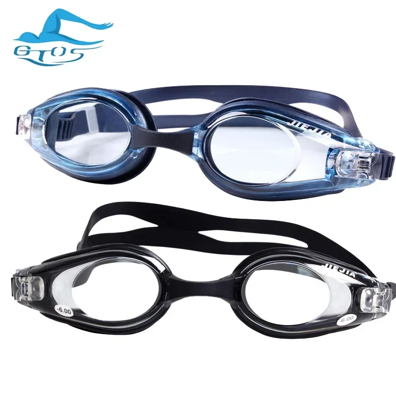 Závodné plávanie okuliare Myopia pláva lebky muži kúpanie okuliare proti hadre, vodotesné ,, anti UV, pre