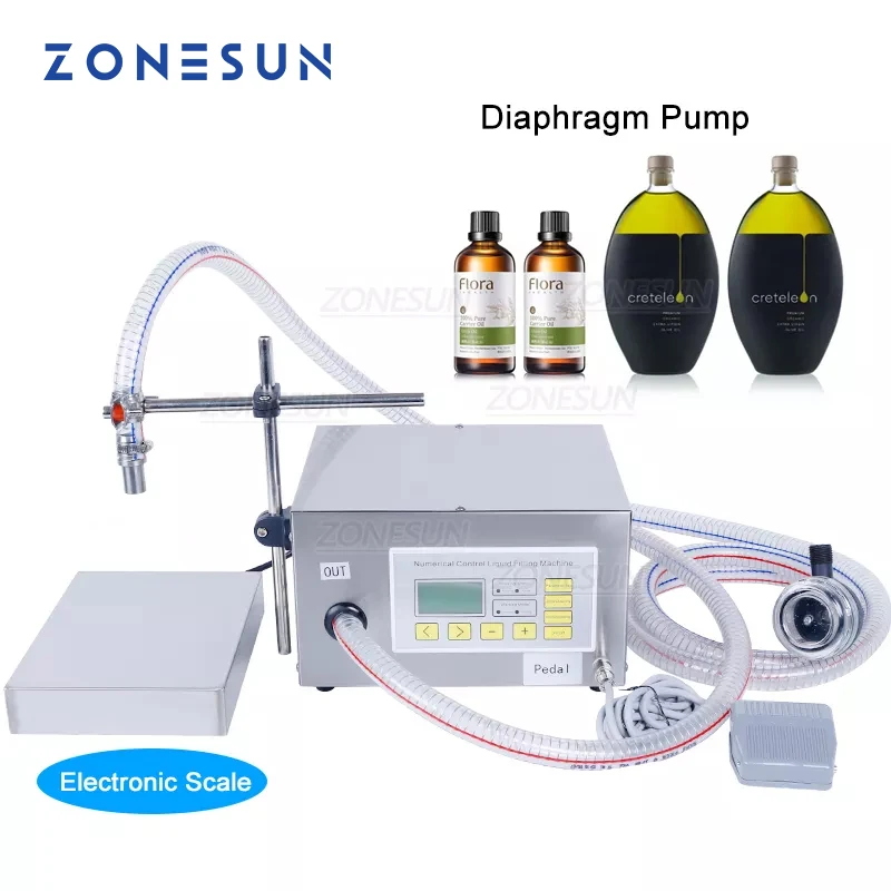 Zóna ZSS-DP621W 17L fľaše na výplň fľaše s vážnou funkciou 150 g-10 kg olejová fľaša membrána čerpadlo výplne z nehrdzavejúcej ocele