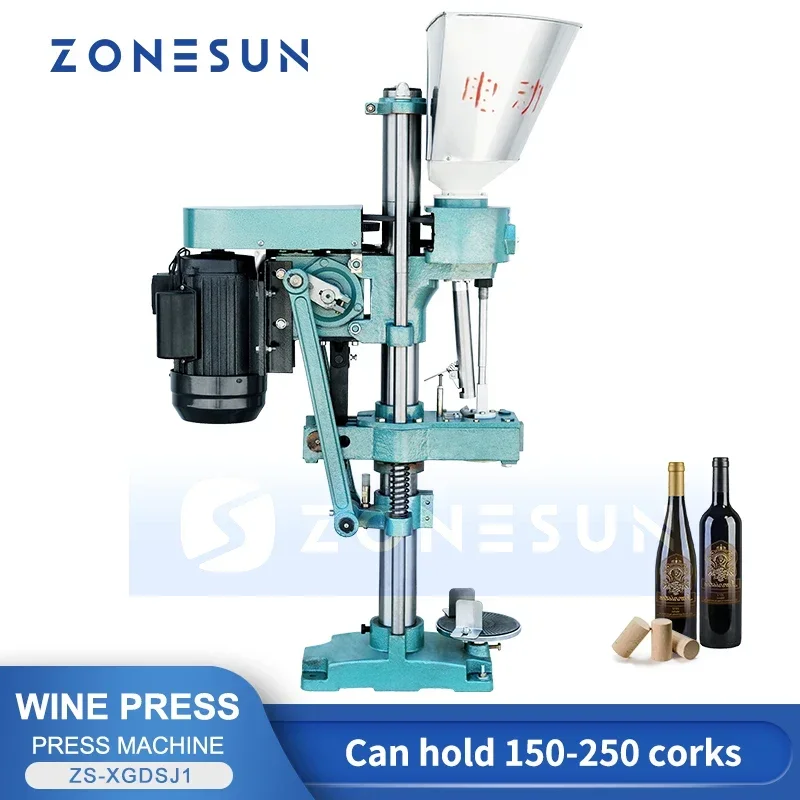 Zóna ZSS-XGDSJ1 Drevená korková naliehavá stroj Červené víno fľaše pivo automatické kŕmenie balenie výrobnej linky