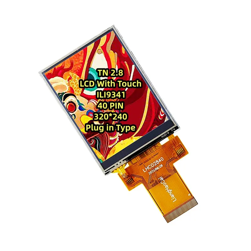 Zľava 2,8 palca 40 PIN LCD s dotykom ILI9341 ELEKTRONICKÁ 8-16 BIT 320*240 SMART SCRES