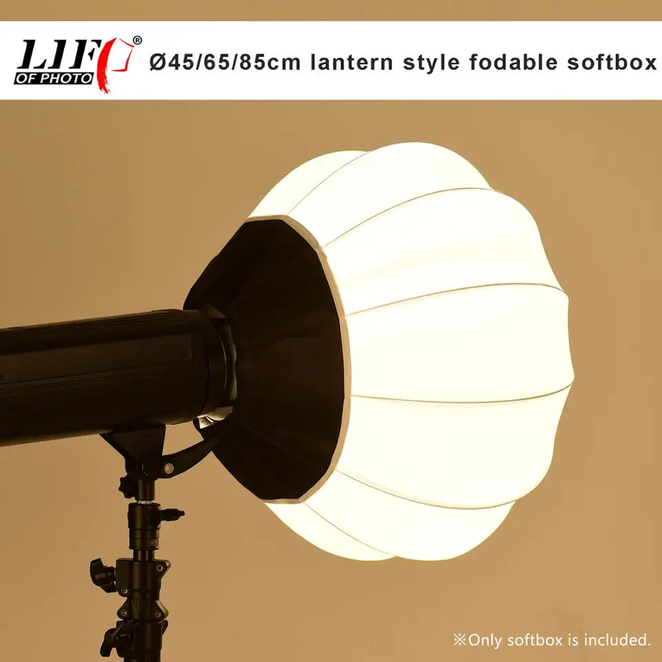 Ø45/65/85Cmportable Globe Lantern Softbox Quick Ball Difuser Bowens Speed ​​Ring Soft Light Modifikátor pre fotografické štúdio