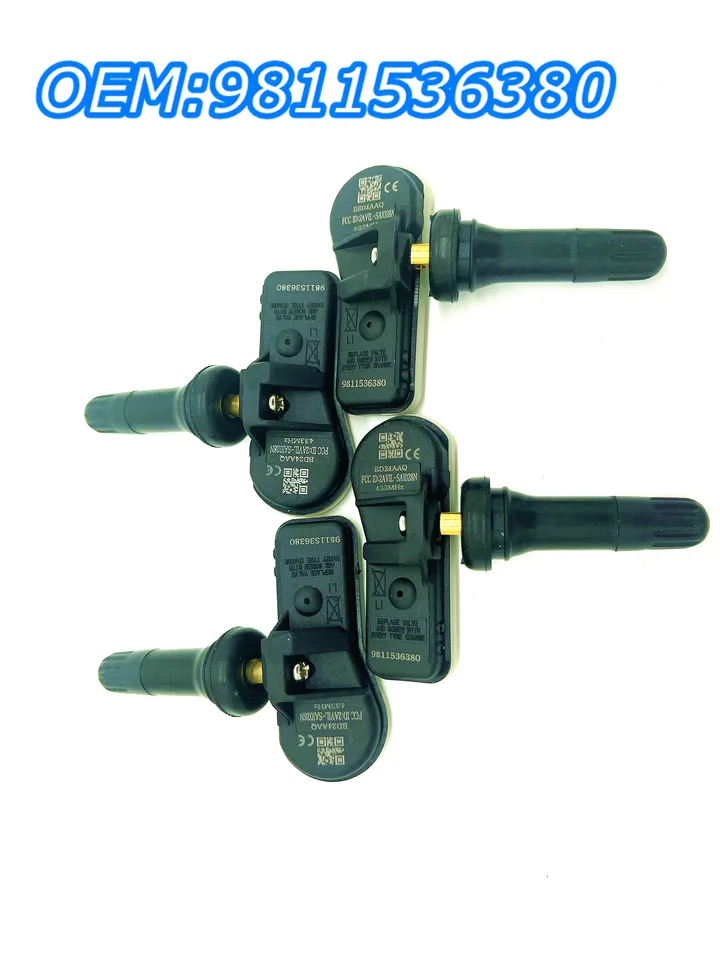 Úplne nový 4 ks/šarža TPMS TIRE Monitor Senzor 9811536380 9802003680 pre Citroen C4 C5 DS4 DS5