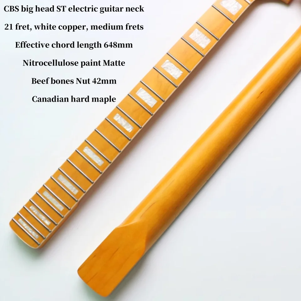 Úplne nový CBS Big Head St Electric Guitar Brck, kanadský javorový hmatník, vložka, väzba, 21 pražcov, nitrocelulózová farba