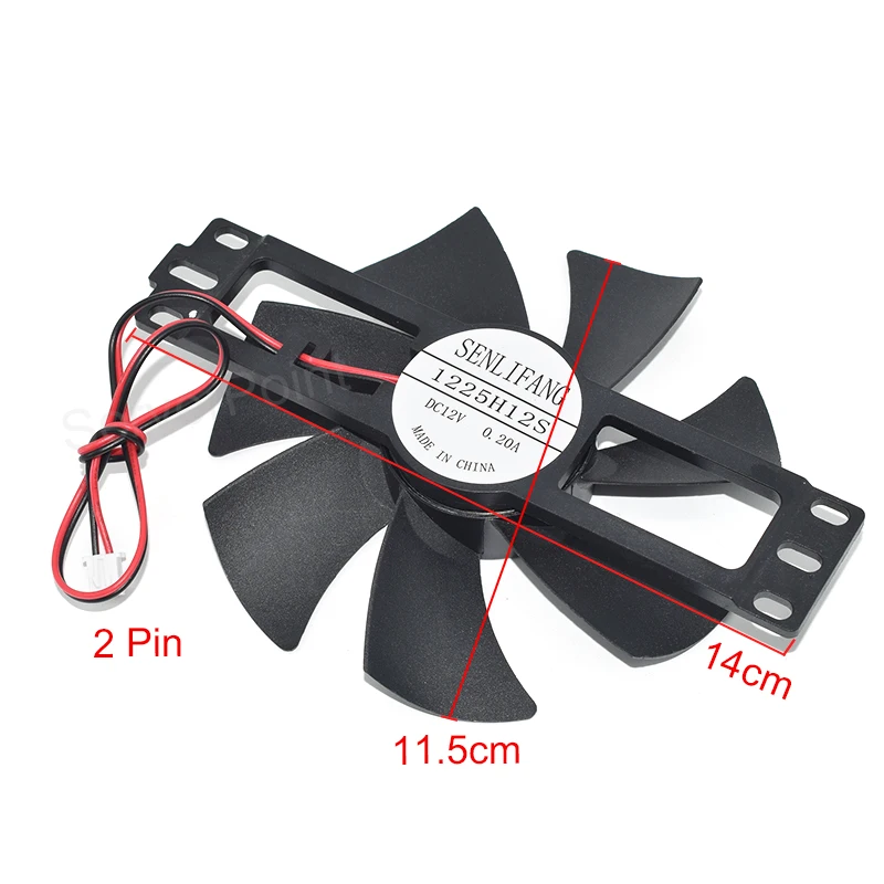Úplne nový pre DC12V 0,20A 1225H12S 2-vodičový chladiaci ventilátor