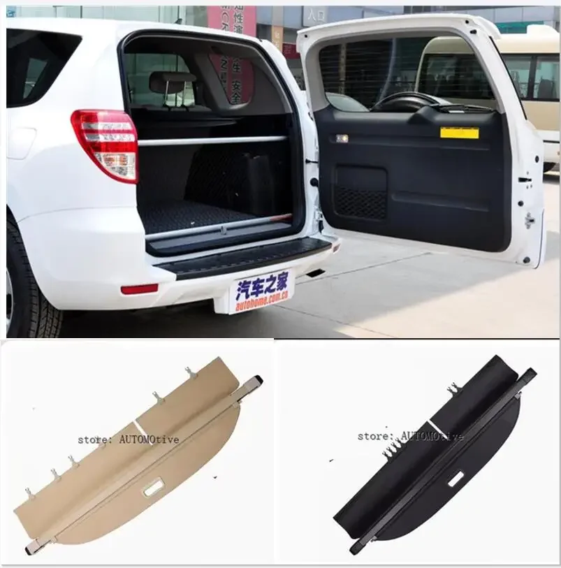 Úplne nový! Tkanina Zadný kmeň bezpečnostný štít nákladný kryt čiernej pre Toyota Rav4 Rav 4 2006 2007 2008 2009 2009 2010 2012 2012