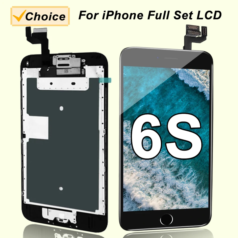Úplná sada LCD pre iPhone 6 6S Plus 6p 6p obrazovku Kompletná zostava dotknite Digitalizátor výmennej súpravy+fotoaparát+tlačidlo domov