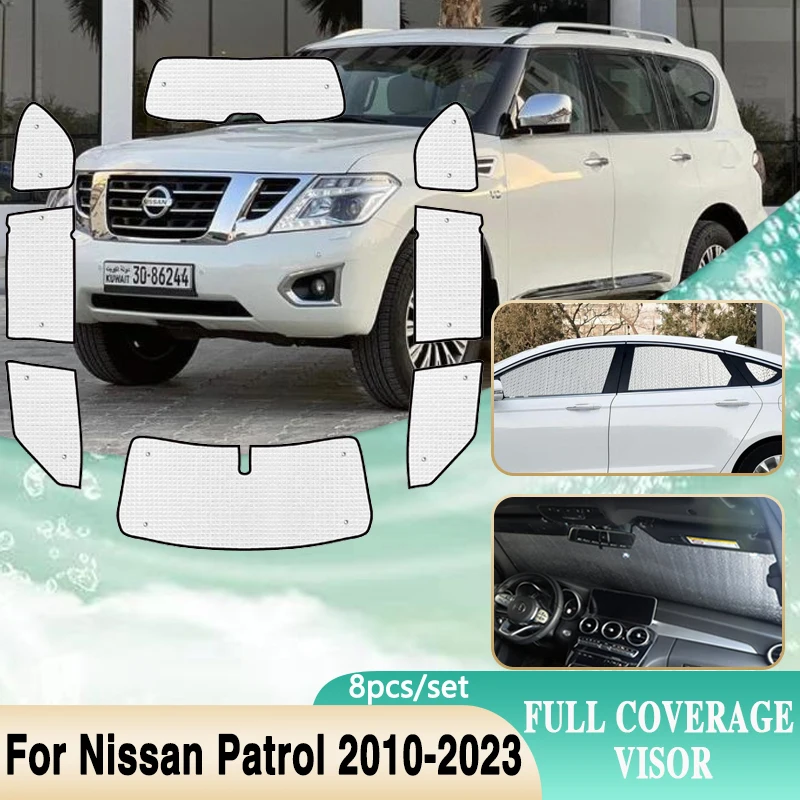 Úplné pokrytie Sunshades pre Nissan Patrol Y62 Príslušenstvo Armada infiniti QX56 QX80 Royale 2010 ~ 2023