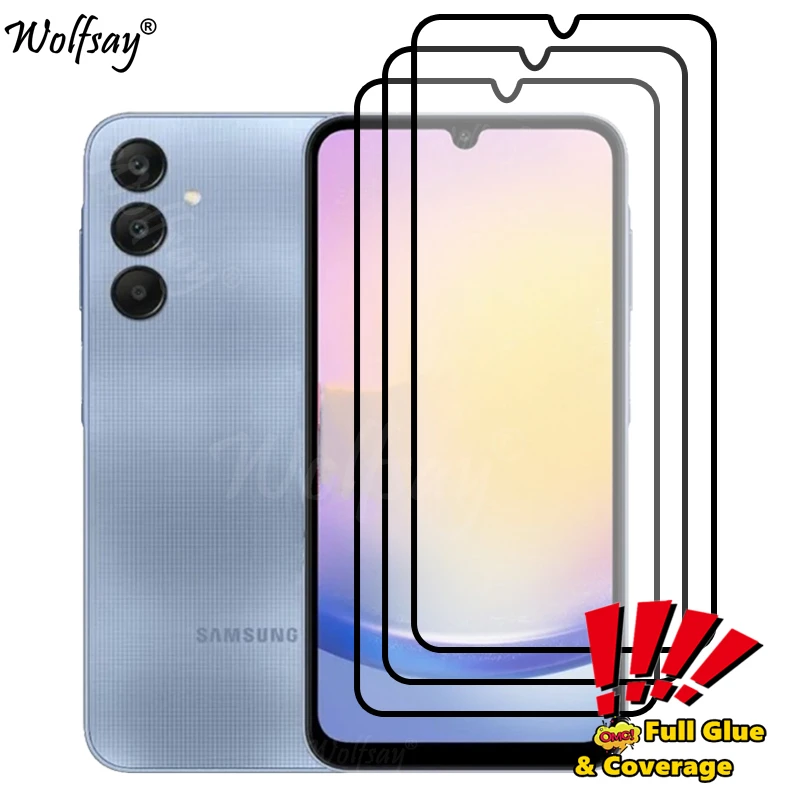 Úplný kryt s plným lepidlom pre chránič obrazovky pre Samsung Galaxy A25 5G Temperované sklo pre sklo Samsung A25 5G pre sklo Samsung A25 5G