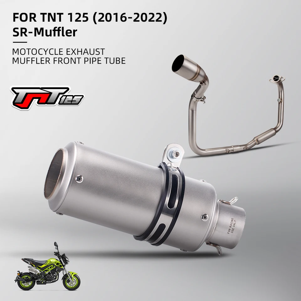 Úplný výfukový systém pre motocykel pre TNT125 TNT125 (2016-2022) s univerzálnym 51 mm výfukovým tlmičom motocykla pre projekt GP-