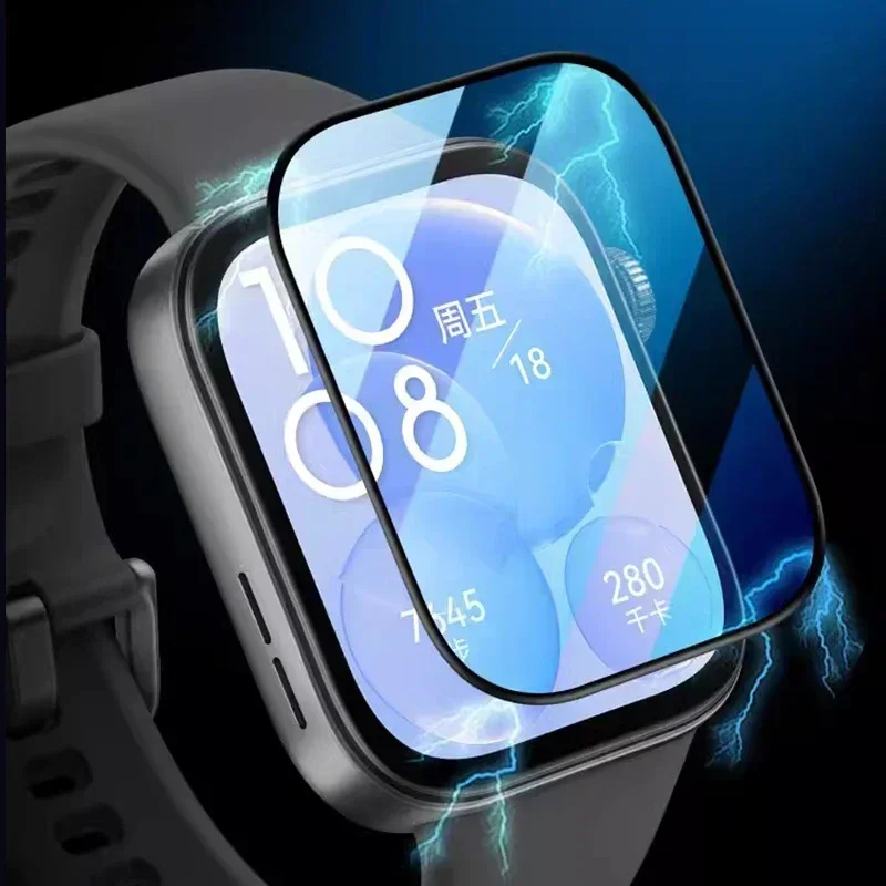 Úplný zakrivený chránič obrazovky pre Huawei Watch Fit 3 Príslušenstvo 3D chránič obrazovky pre Huawei Watch Fit 3 No Glass