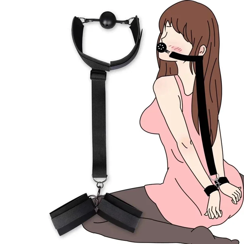 Ústa lopta BDSM Bondage Obmedzenia putá členkovú manžetu Slave No Vibrátor Dospelé sexuálne hračky pre ženy sexu
