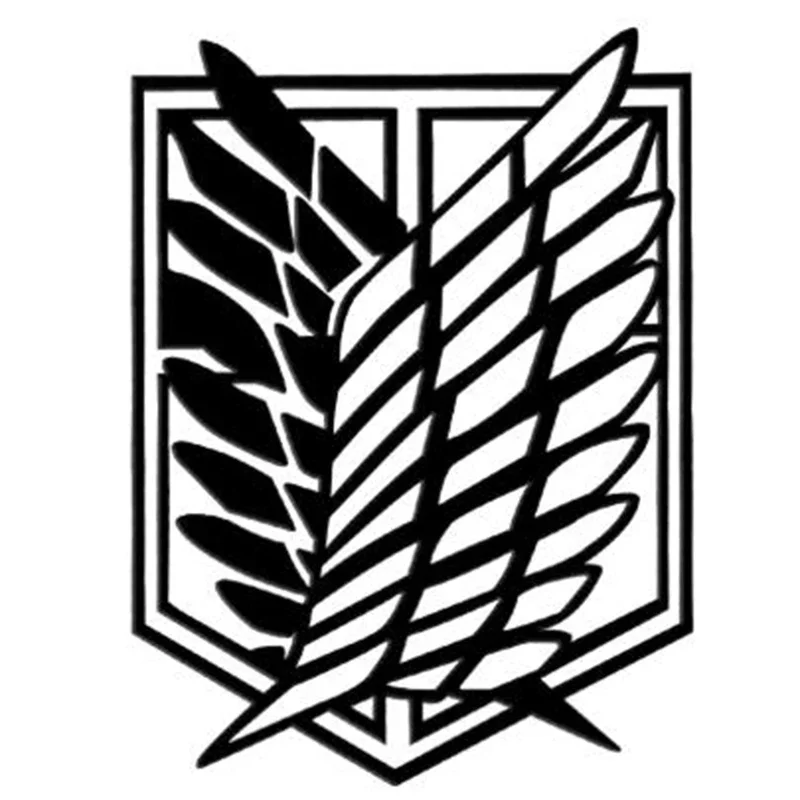 Útok na nálepku na autá na Titan Wings of Liberty Anime Sticker Mobile Phone Notebook Nálepky automobilu motocyklové nálepky