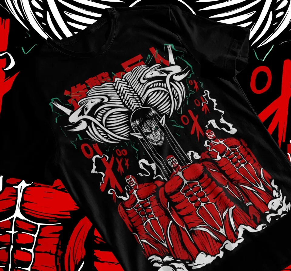 Útok na Titan Eren Rumbling Shingeki no Kyojin anime tričko Tričko Soft Tee