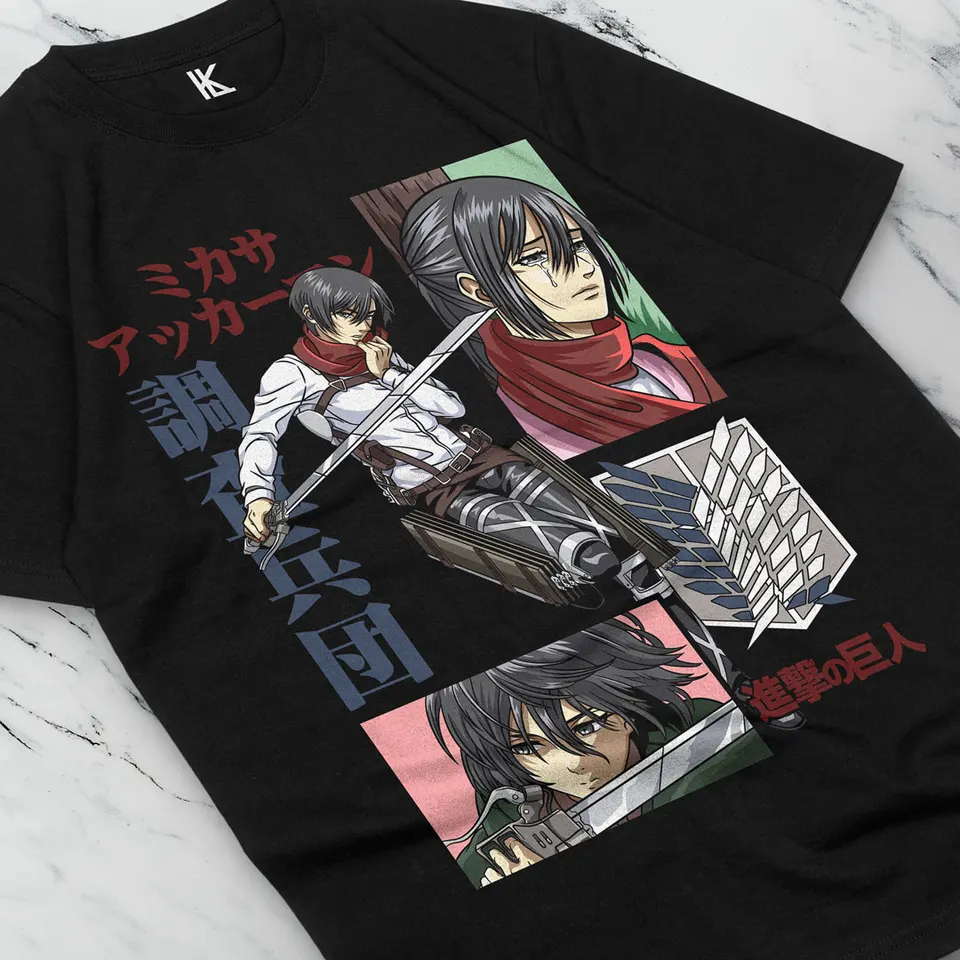 Útok na Titan Mikasa Eren a Mikasa Tričko Trič