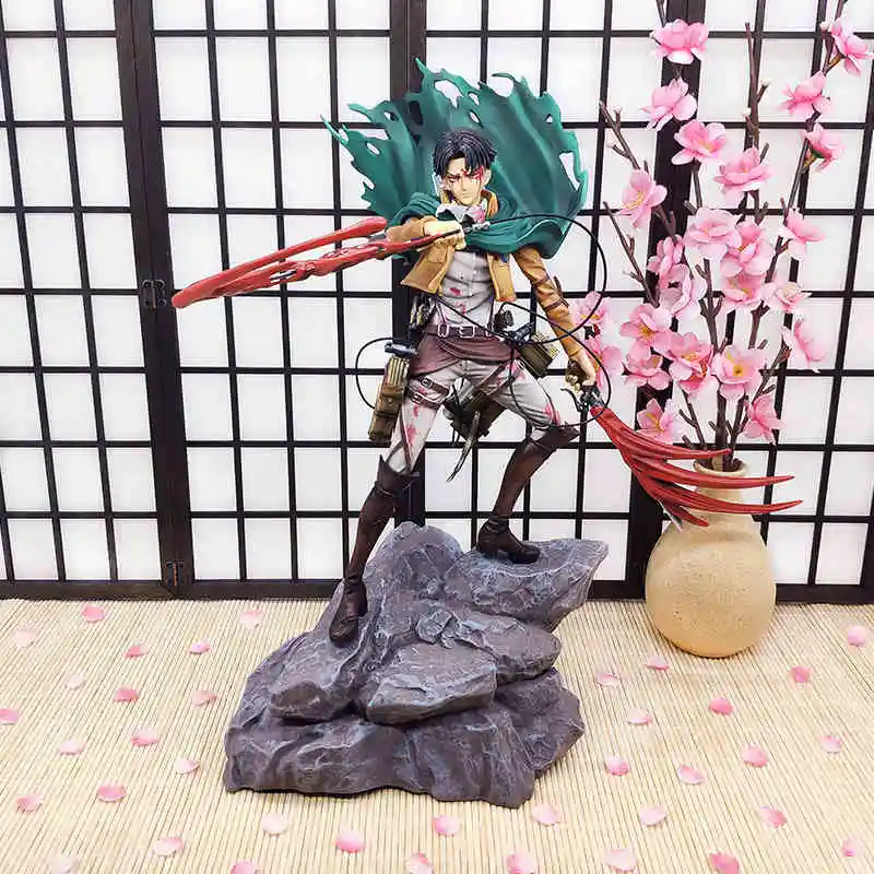 Útok na Titan Obrázok 35 cm levi · ackerman anction figuár Mikas · ackerman figure Anime Periférne zariadenia PVC Model Zhromaždenie ornamentovej hračky