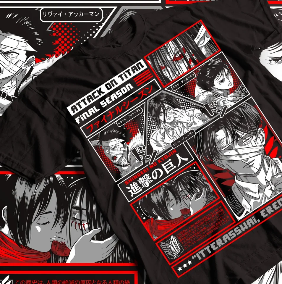 Útok na Titan Shingeki no Kyojin Horror Anime Exclusive tričko celú veľkosť