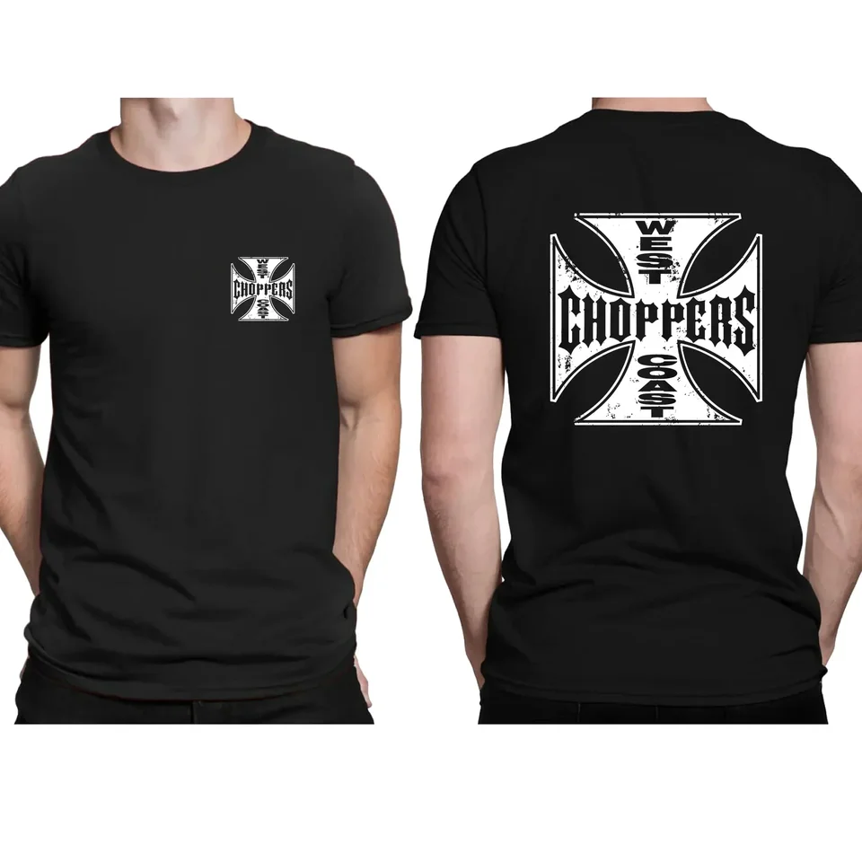 Úžasné odpaliská mužské tričko Príležitostné nadmerne nadmerné vinobranie Chopper západné pobrežie Esenciálne tričko Tričká Tričká Grafické streetwear Man 2024