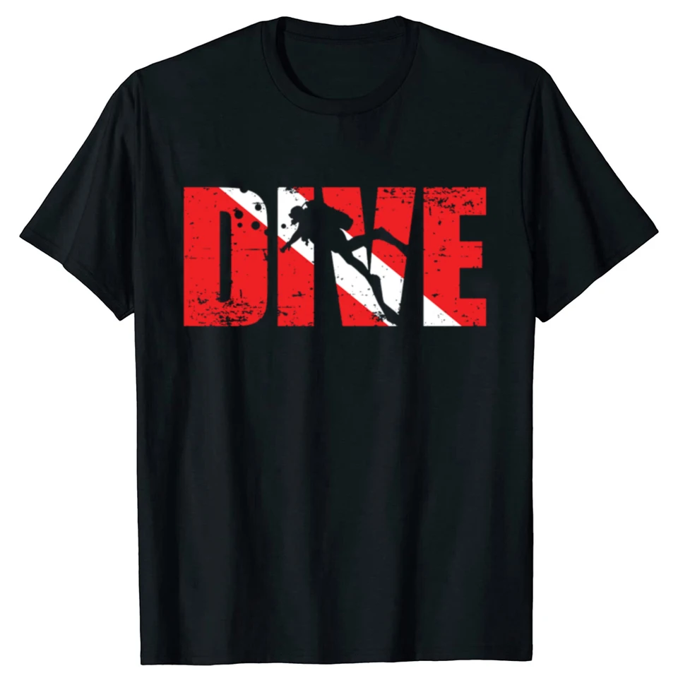 Úžasné tričká s potápaním Tričká Men Streetwear tričká s krátkym rukávom oceán potápanie Tričko Darčekové tričko Cotton Top Top oblečenie