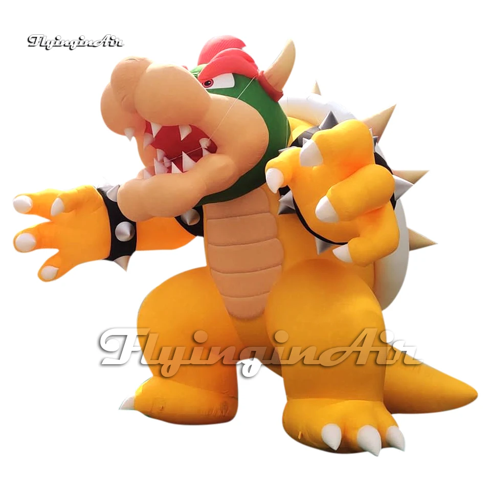 Úžasný veľký nafukovací bowser kráľ Koopa Cartoon postava Airblown Evil Turtle Model pre comic-con udalosť