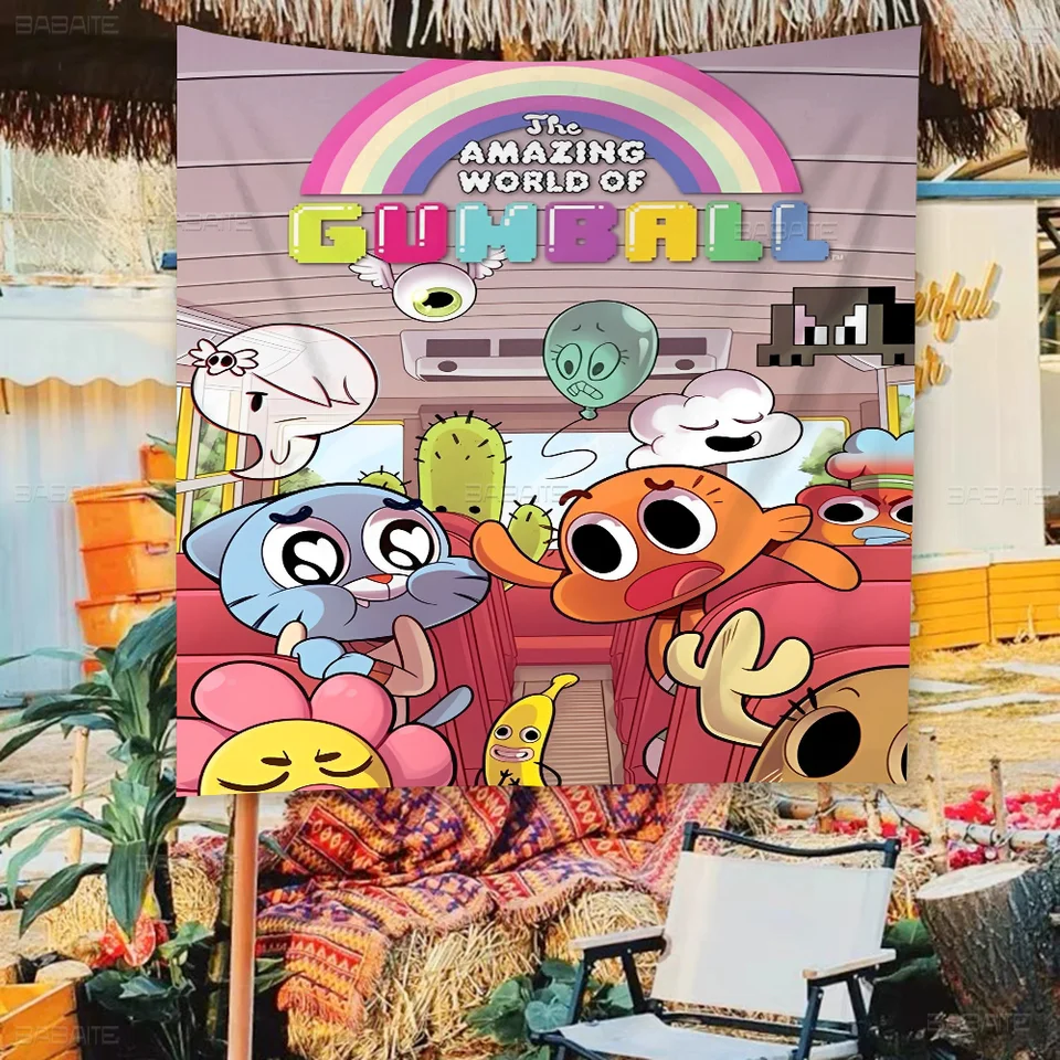 Úžasný vtipný World of Gumball Advanced Tlač komerčných reklamných vlajkových vlajok Party Banner
