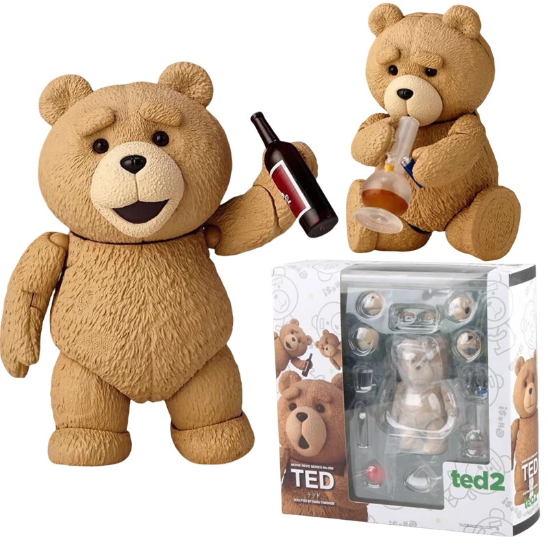 Úžasný Yamaguchi Ted 2 postava Bjd Ted Teddy Bear Action Figure RevolTech No.006 Teddy Brick Figure GK Model Model Doll Toy Gift