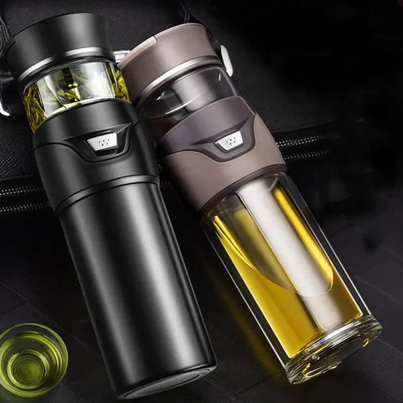 Čajová voda separácia termos fľaša z nehrdzavejúcej ocele čaju Thermos infuser Tumbler vákuum banka s čajovým filtrom dva kryt