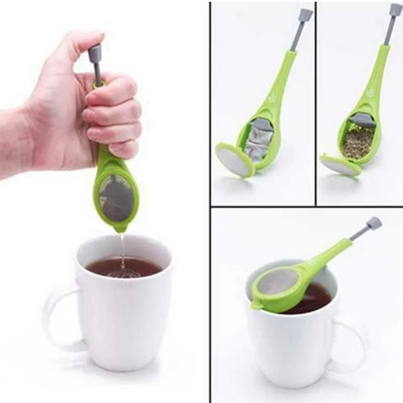 Čajový infuser voľný čajové listy z silika Silikónový filter Difúzor zelený silikón