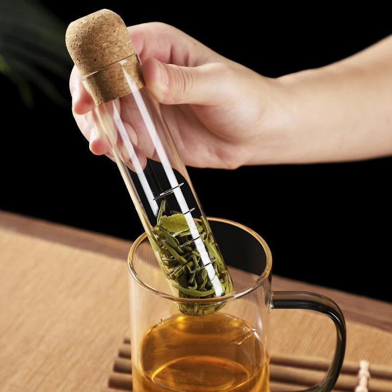Čajový infuser čajový filter sita sklenené potrubie Kreačný čajový mate čajový výrobca varenie pre korenie bylinkové čajové sitlo čajové príslušenstvo