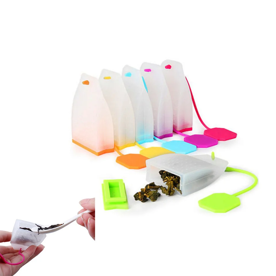 Čajárka kvapka Catcher šálky silikónového vrecka Infuser Maker Opätovne použiteľné strmšie oranžové kávové filtre