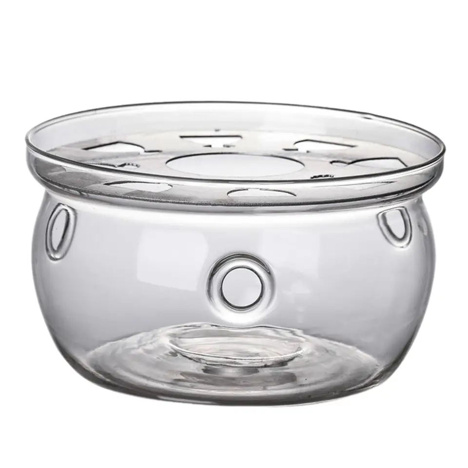 Čajárka teplák s sviečkovým podnosom okrúhly držiak na čaj Priehľadný dutina tealight kachle tepelne odolný