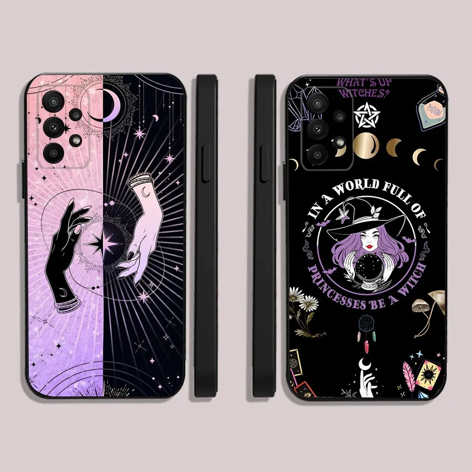 Čarodejnícka kúzla pre puzdro pre Samsung S24,23,22,30,21,10,9, Ultra, Plus, Lite, Fe, 5G Black Soft Case