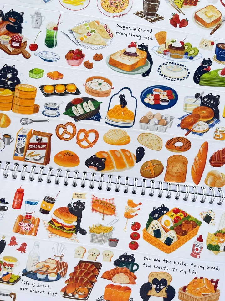 Časopis Washi Tape Cat Japonské jedlo pre domácich majstrov a papier Špeciálny olej Pet